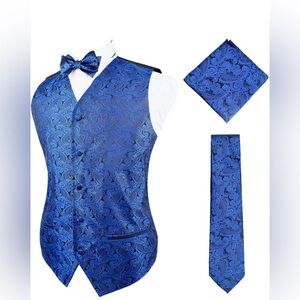 Alizeal mens 4-piece paisley print set: size: L